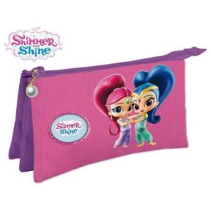 Penál / taštička se třemi přihrádkami Shimmer and Shine / Třpyt a lesk 22 x 11 cm