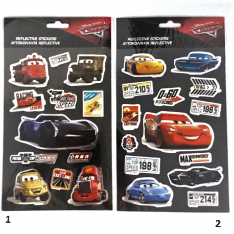 Sada reflexních samolepek Disney Cars / 2 druhy